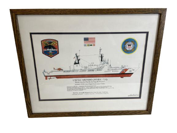 UNITED STATES COAST GUARD SHIP DIAGRAM DRAWING 21" (1 of 2)