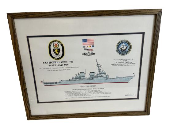 UNITED STATES COAST GUARD SHIP DIAGRAM DRAWING 21" (1 of 2)