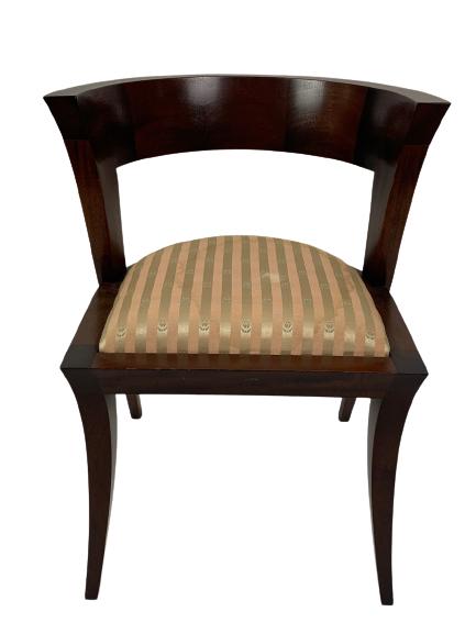 MID CENTURY MODERN WOOD SPLAYED LEG CHAIR (1 of 4)