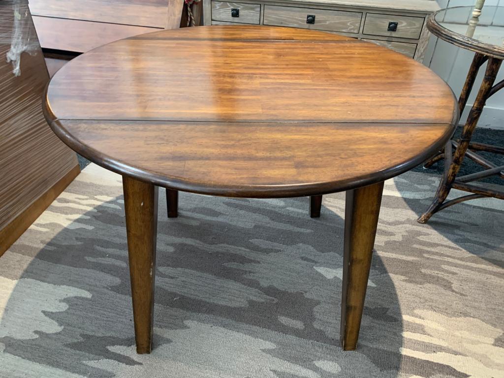 MID CENTURY DANISH MODERN WOOD DROP LEAF TABLE (1 of 8)