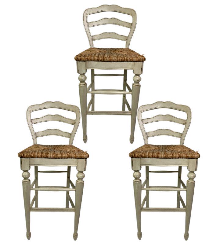 3 FRENCH FARMHOUSE STYLE RUSTIC BARSTOOLS (1 of 6)