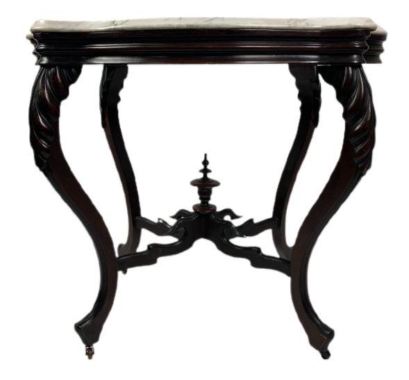 VINTAGE REGENCY STYLE MARBLE TOP TABLE (1 of 6)