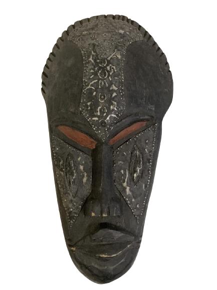 HAND CARVEDWOOD GHANA AFRICA TRIBAL MASK 13" (1 of 8)