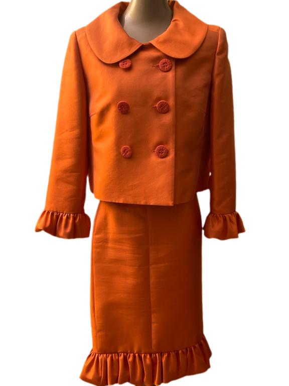 VTG NINA RAYNOR  PALM BEACH ORANGE SUIT (1 of 5)