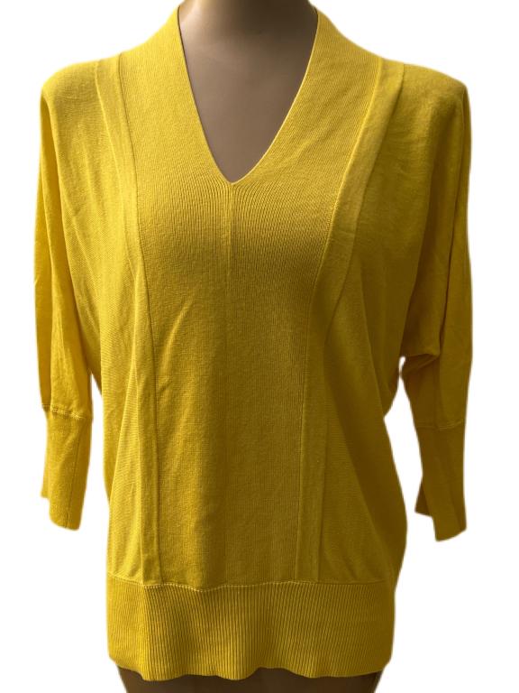 MAGASCHON YELLOW SWEATER SZ L: MAGASCHON YELLOW SWEATER SZ L