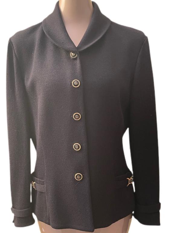 ST JOHN COLLECTION NAVY JACKET SZ 12 (1 of 6)