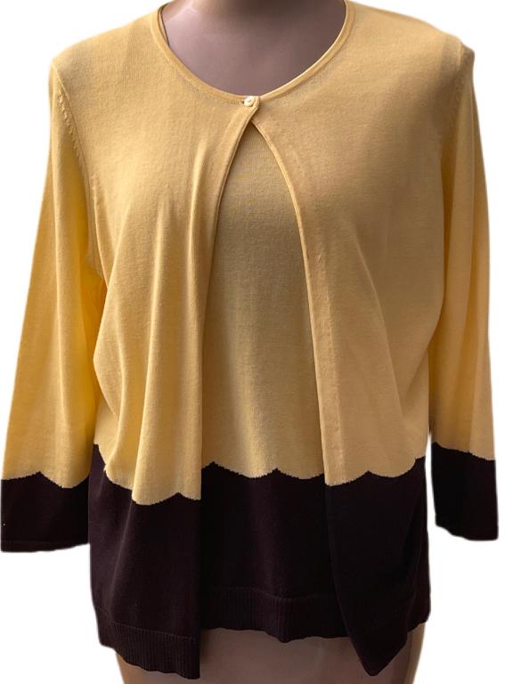 NINA RAYNOR 100% PIMA COTTON TWIN SET SZ L: NINA RAYNOR 100% PIMA COTTON TWIN SET SZ L