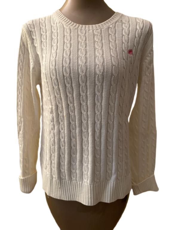 LILY PULITZER 100% COTTON RIBBED SWEATER SZ L (1 of 4)