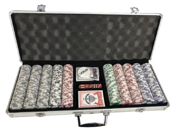 VINTAGE POKER SET IN CASE (1 of 3)