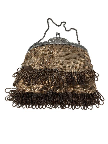 VINTAGE WHITING & DAVIS COPPER MESH EVENING BAG (1 of 5)