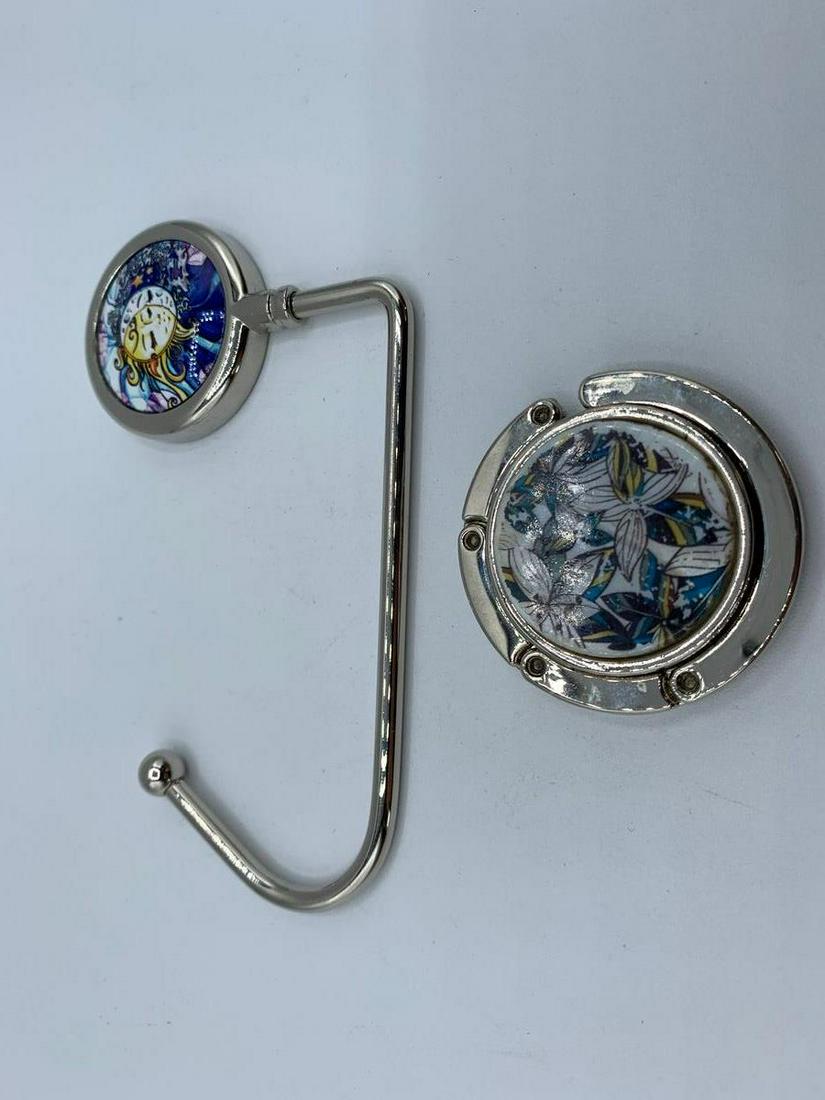 SET OF TWO VINTAGE HANDBAG HOOKS (1 of 3)