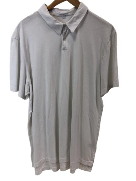 JAMES PERSE MENS WHITE POLO SHIRT SZ 4 (1 of 3)