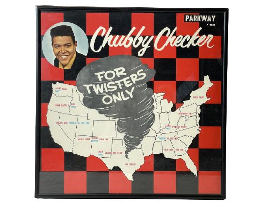 1961 CHUBBY CHECKER FRAMED VINYL RECORD ALBUM (1 of 1)