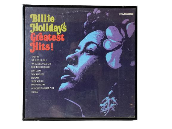 VTG BILLIE HOLIDAY "GREATEST HITS" FRAMED RECORD (1 of 1)