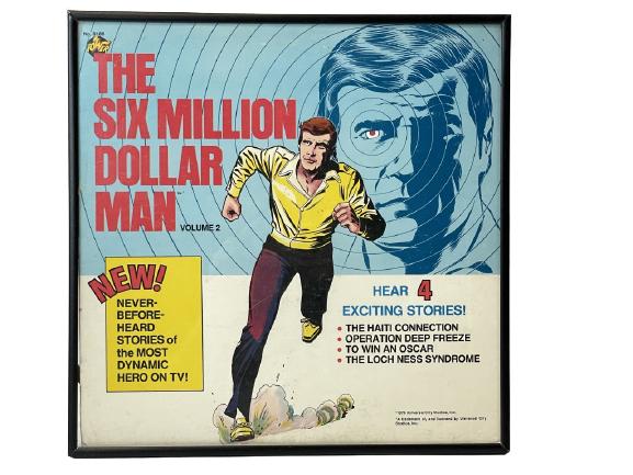 1976 "THE SIX MILLION DOLLAR MAN"  FRAMED RECORD (1 of 1)