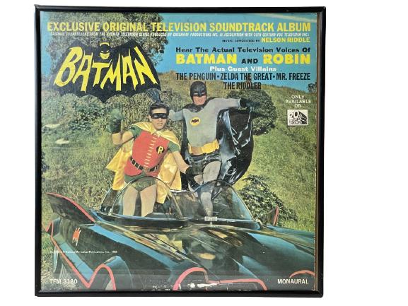 VINTAGE1966 BATMAN AND ROBIN FRAMED VINYL RECORD (1 of 1)