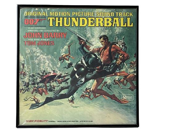 1965 JAMES BOND "THUNDERBALL" FRAMED RECORD (1 of 1)