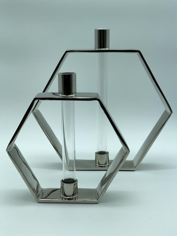 PAIR OF MDERN SCULPTURAL BUD VASES 12" (1 of 5)