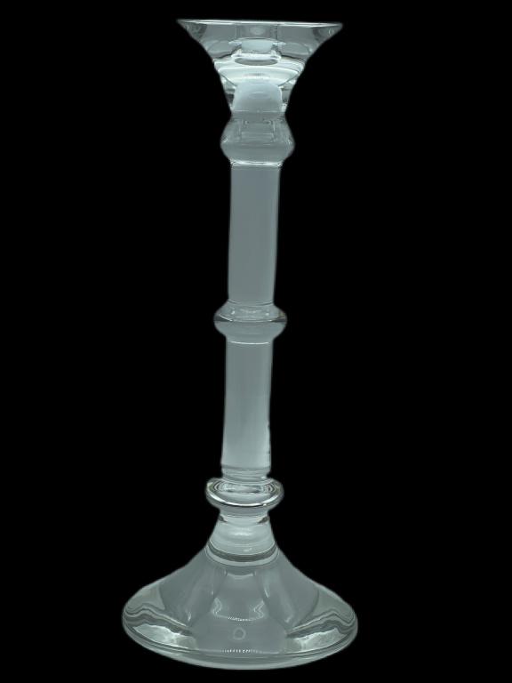 VAL ST LAMBERT TALL CRYSTAL CANDLESTICK (1 of 3)