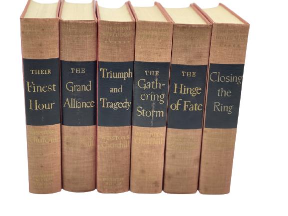LOT OF 6 WINSTON CHURCHILL WORLD WAR 2 BOOKS (1 of 3)