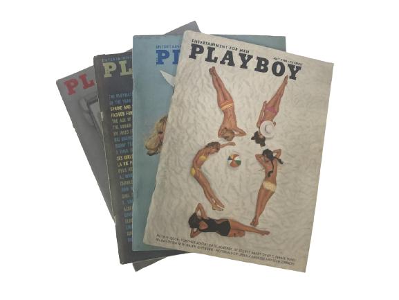 LOT/4 VINTAGE 1960'S PLAYBOY MAGAZINES (1 of 3)