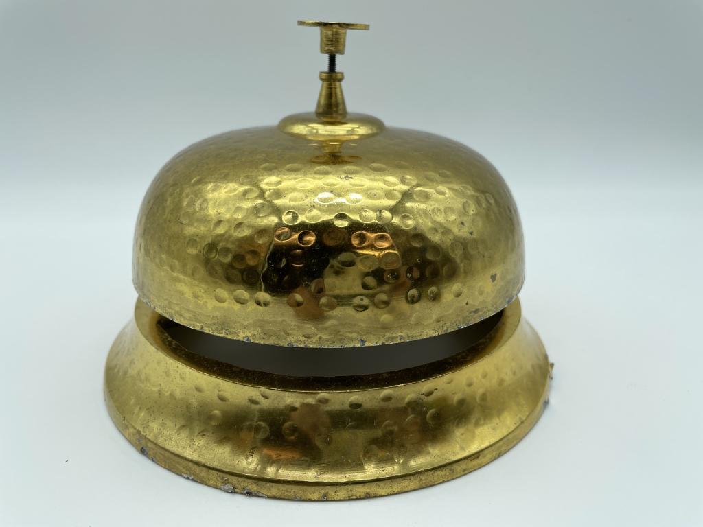OVERSIZED GOLD SERVICE BELL 7" (1 of 2)