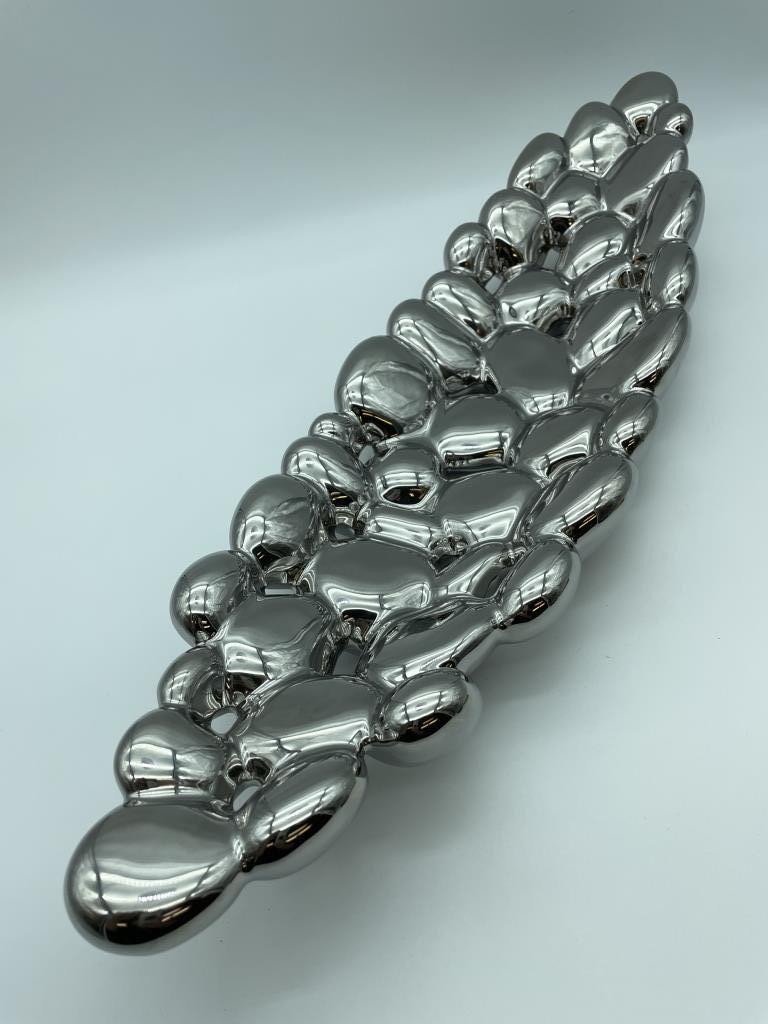 MODERN CHROME STYLE SCULPTURAL BOWL 24" (1 of 5)