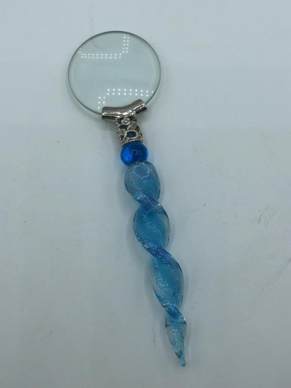 VINTAGE MURANO-STYLE MAGNIFYING GLASS 7" LONG (1 of 3)