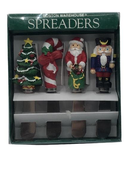 SET/4 NIB BOSTON WAREHOUSE CHRISTMAS SPREADERS (1 of 3)