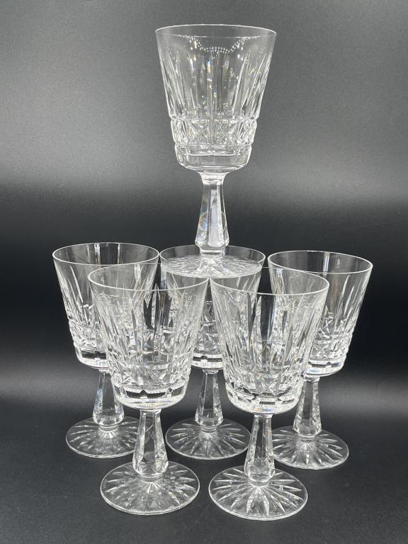 SET OF 6 WATERFORD STYLE WINE GLASSES: SET OF 6 WATERFORD STYLE WINE GLASSES