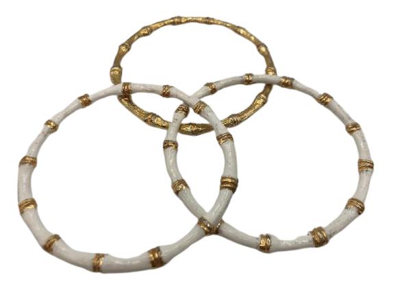 LOT/3 K.J. LANE STYLE ENAMEL BAMBOO BANGLES (1 of 6)