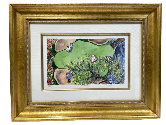 PHILLIPS " BYE BYE BIRDIE" FRAMED GOLF PRINT 25" (1 of 6)