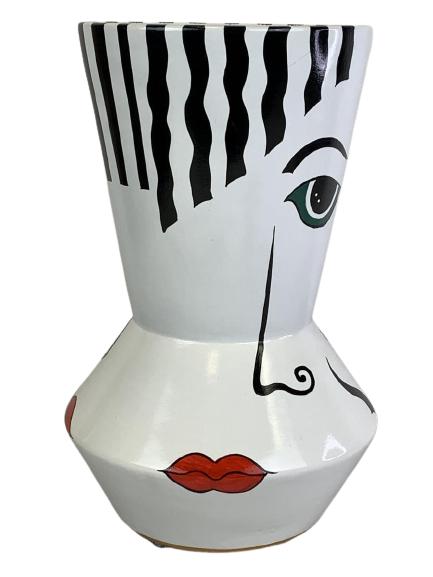 ABSTRACT FIGURAL PICASSO STYLE CERAMIC VASE 14" (1 of 8)