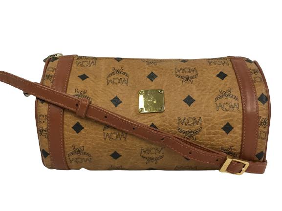 MCM CROSS BODY BARREL COGNAC SHOULDER BAG (1 of 6)