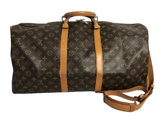 LOUIS VUITTON KEEPALL BANDOULIERE BRWN CANVAS BAG (1 of 13)