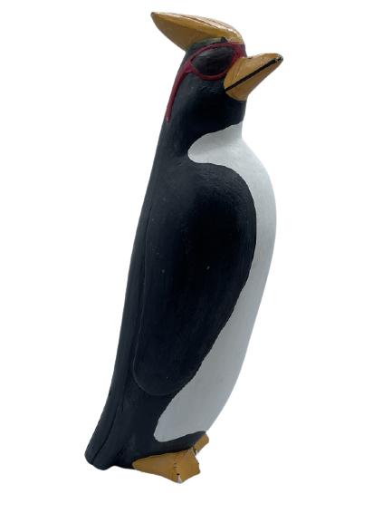 FLORIDA HAND CARVED PENGUIN WITH SUNGLASSES: FLORIDA HAND CARVED PENGUIN WITH SUNGLASSES-14"H