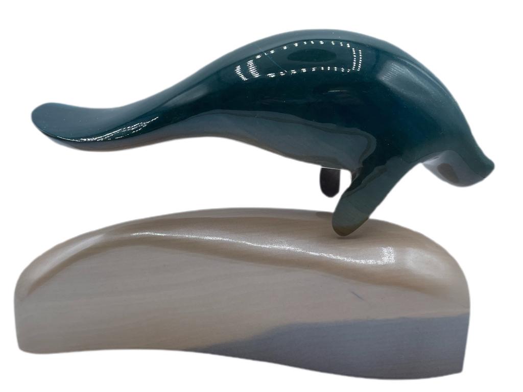 MANATEE SCULPTURE BY WERNER: MANATEE SCULPTURE BY WERNER-7" T X 9"
