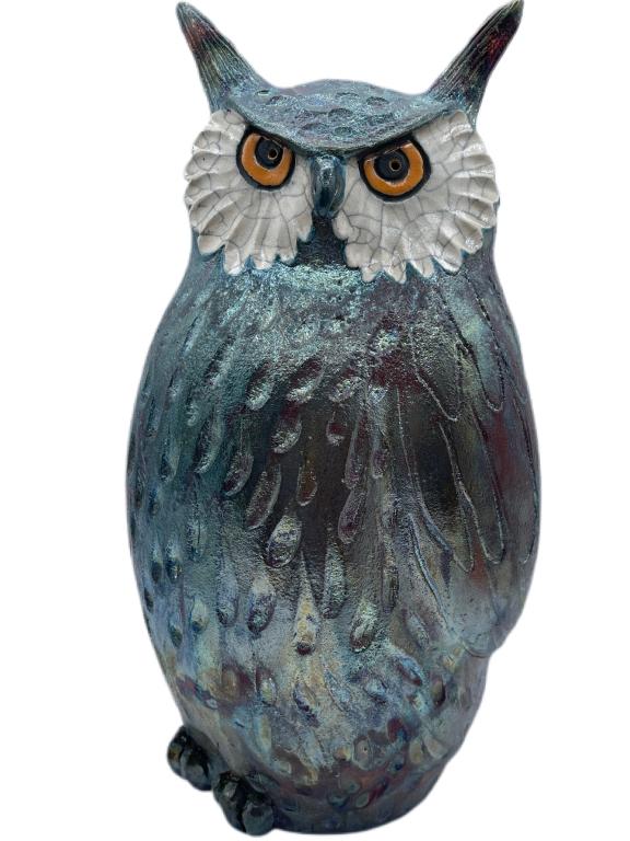 ARTIST SIGNED DMW 2007  POTTERY OWL (1 of 8)