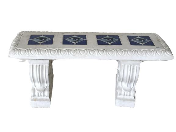 VINTAGE COASTAL MODERN OUTDOOR GARDEN BENCH (1 of 4)