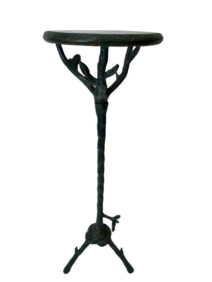 VTG VERDIGRIS METAL & GLASS OUTDOOR TABLE (1 of 5)