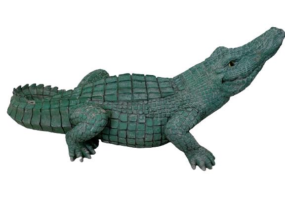 VINTAGE ALLIGATOR GARDEN STATUE (1 of 6)