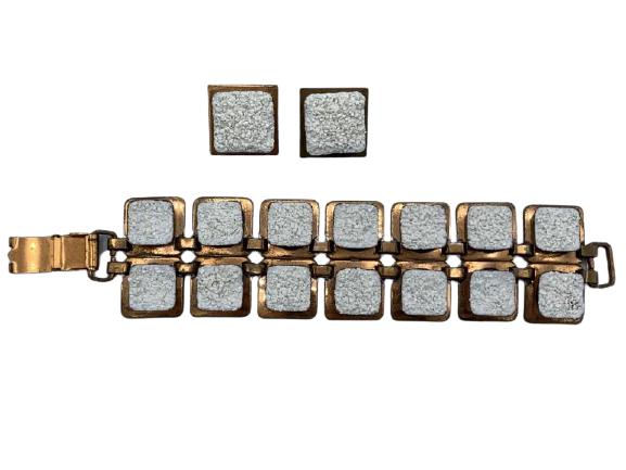 VINTAGE MATISSE MID-CENTURY BRACELET & EARRING SET (1 of 6)