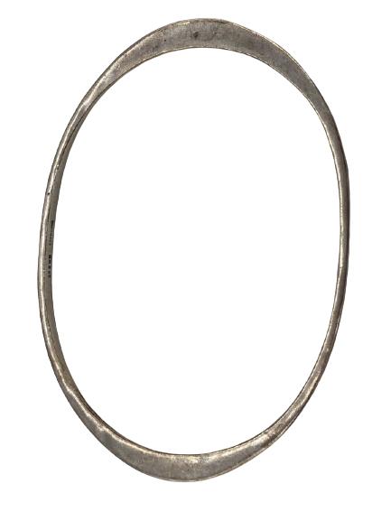 VINTAGE STERLING SILVER OVAL BANGLE BRACELET (1 of 4)