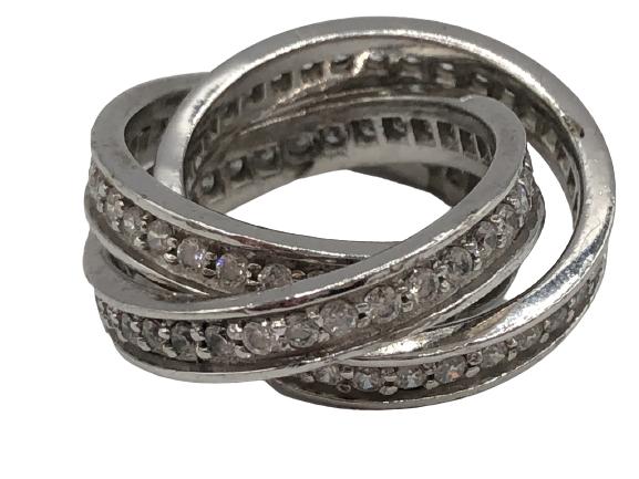 VTG STERLING SILVER CARTIER TRINITY STYLE RING (1 of 3)