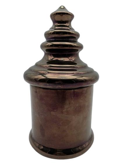 VINTAGE JARU CERAMIC COPPER COLORED CANISTER (1 of 5)