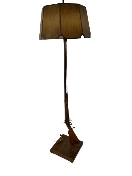 UNIQUE VTG RUSTIC SHOTGUN STANDING LAMP (1 of 4)