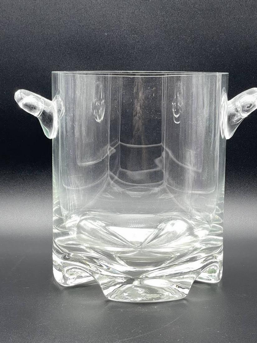 VINTAGE LARGE GLASS ICE BUCKET 9.5" HIGH (1 of 6)
