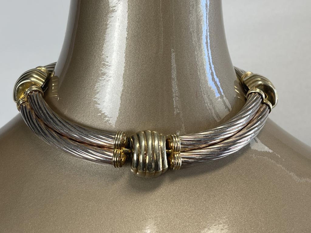 DAVID YURMAN INSPIRED SILVER AND GOLD NECKLACE (1 of 3)