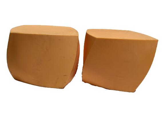 PAIR OF FRANK GEHRY MODERN CUBE SIDE TABLES (1 of 8)