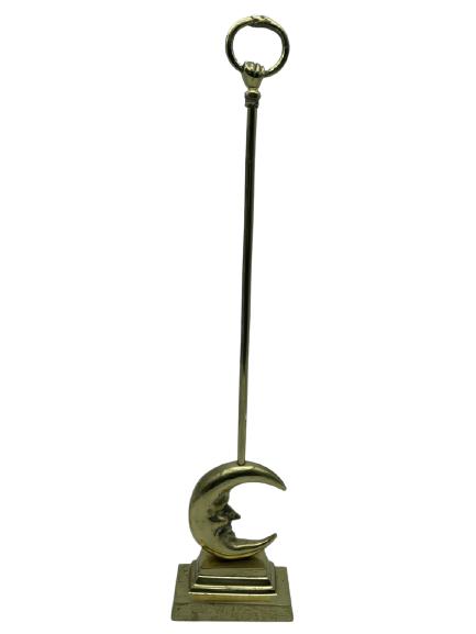 VTG BRASS HALF MOON FIREPLACE ACCESSORY 24" (1 of 4)